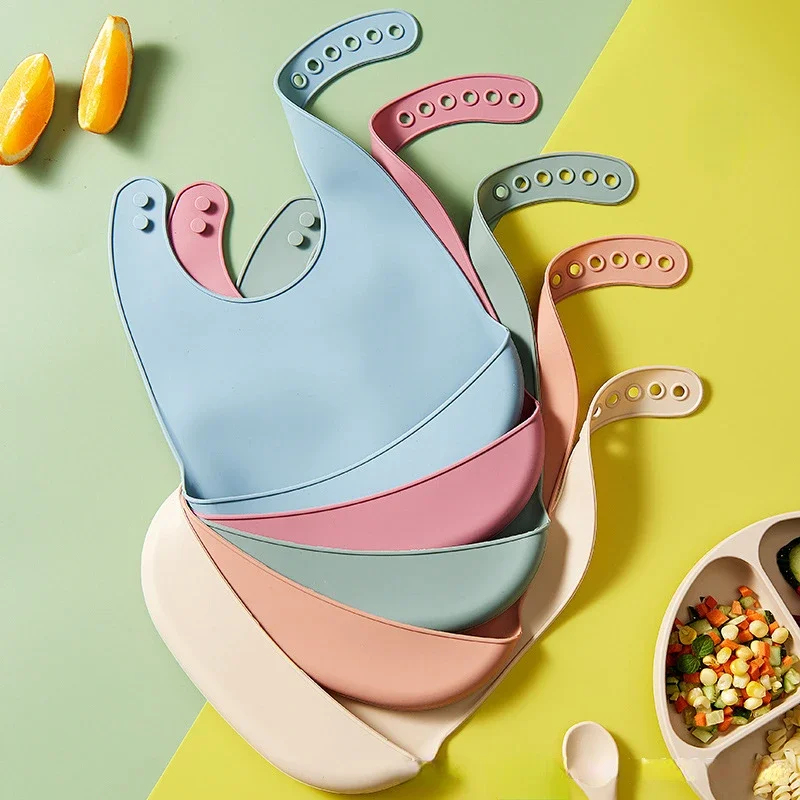 1-3 Buah Bib Bayi Dapat Disesu - Waterproof Baby Bibs Silicone ulasan dan harga