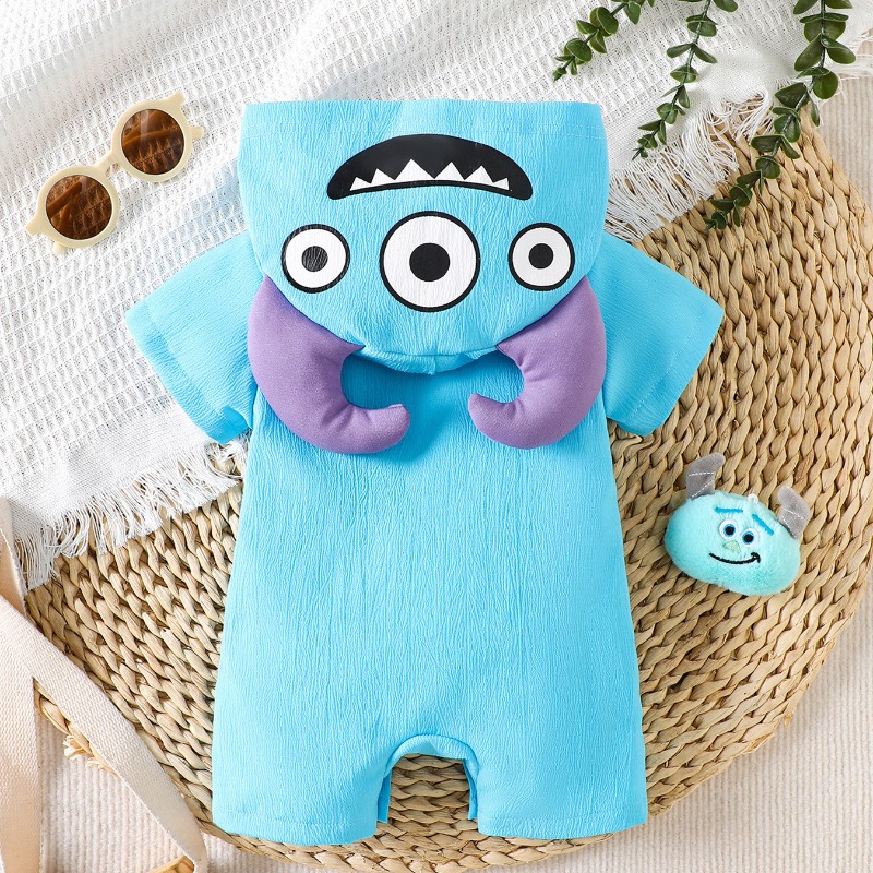 Romper Bayi Baru Lahir Motif M - Cotton Baby Onesies Zipper ulasan dan harga