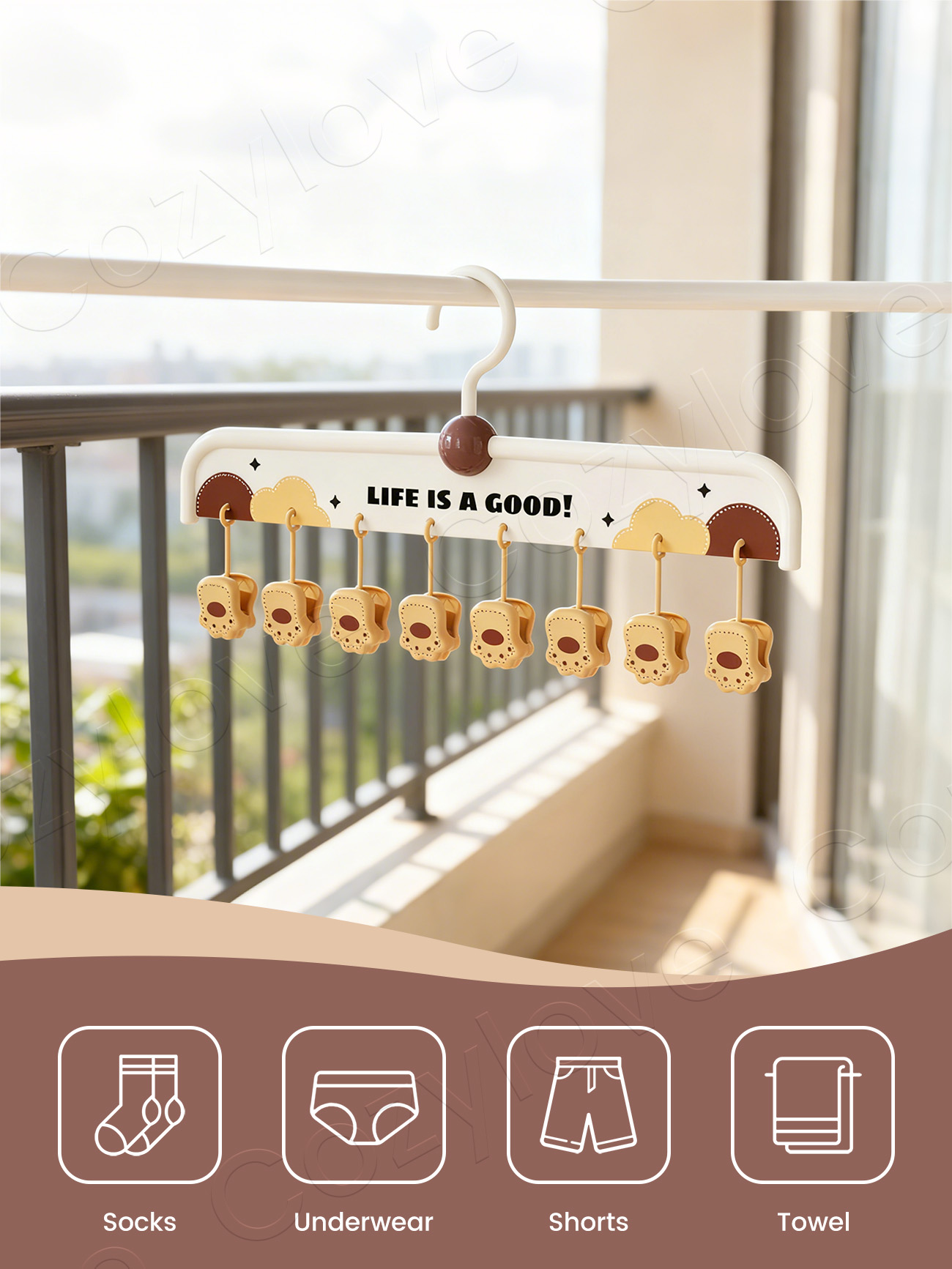 Gantungan Kaos Kaki 8 Klip yan - Baby Clothes ulasan dan harga