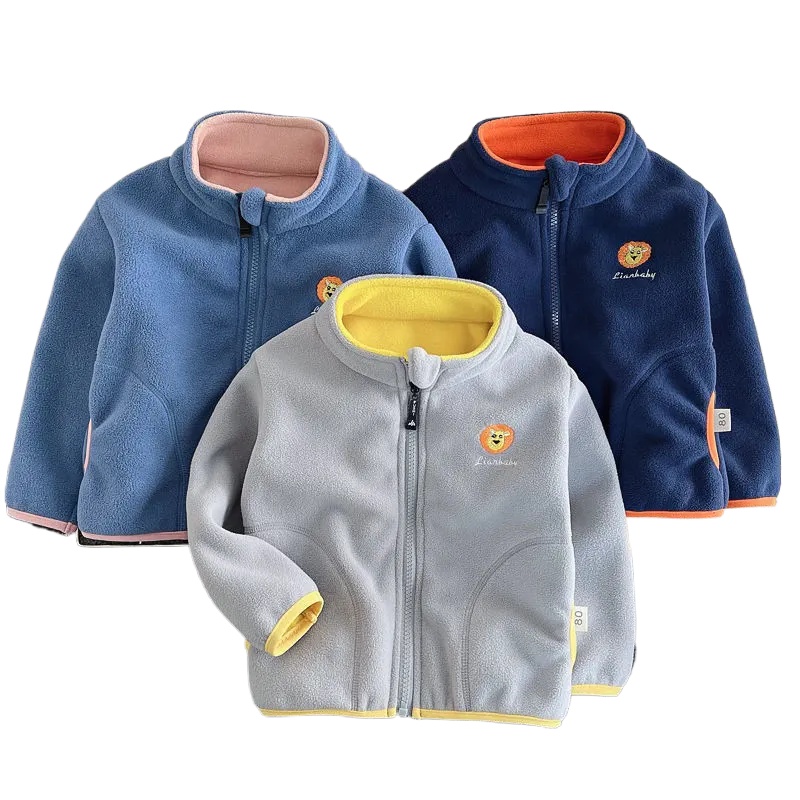 Jaket kardigan bulu domba Pola - Toddler Boy Winter Fleece Jacket ulasan dan harga