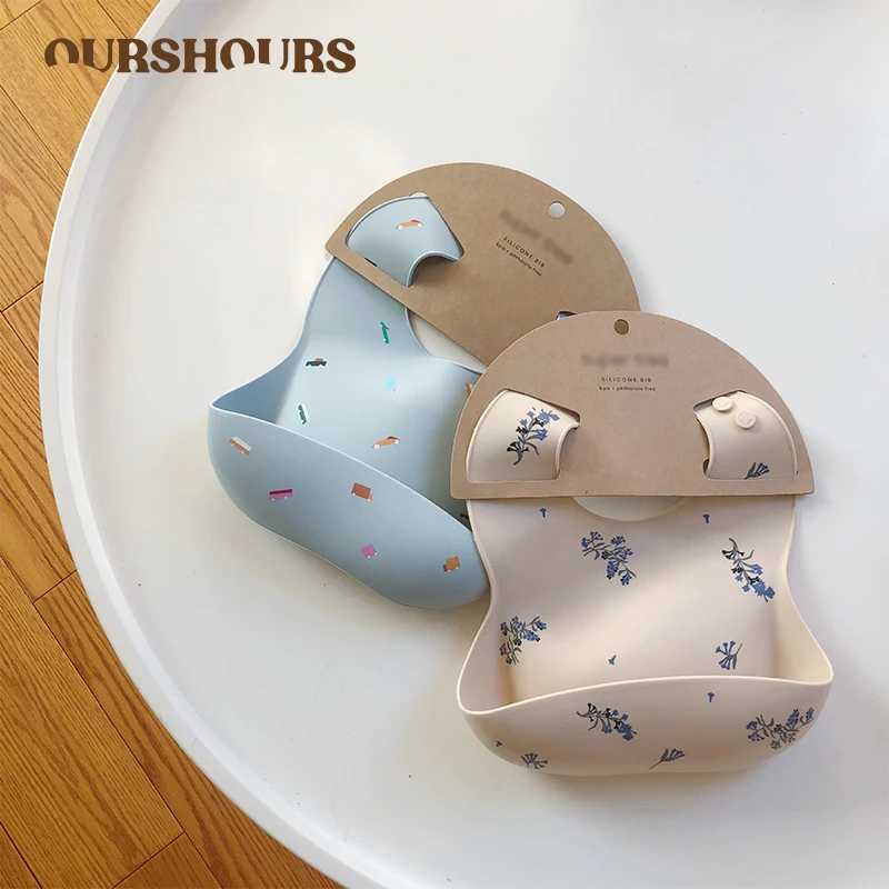 Celemek bayi, celemek gaya Ins - Waterproof Baby Bibs Silicone ulasan dan harga