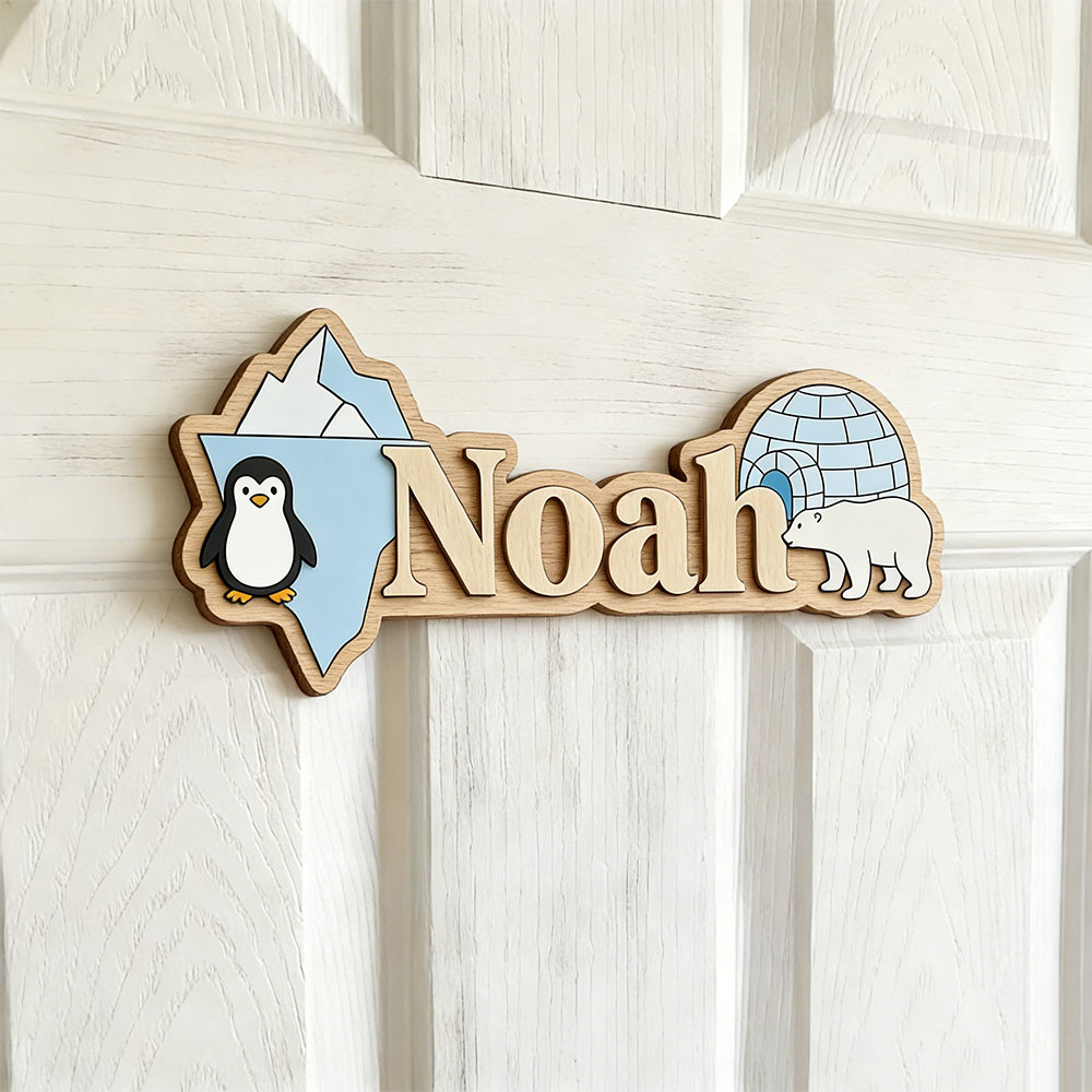 Papan Nama Kustom Penguin Arkt - Nursery ulasan dan harga
