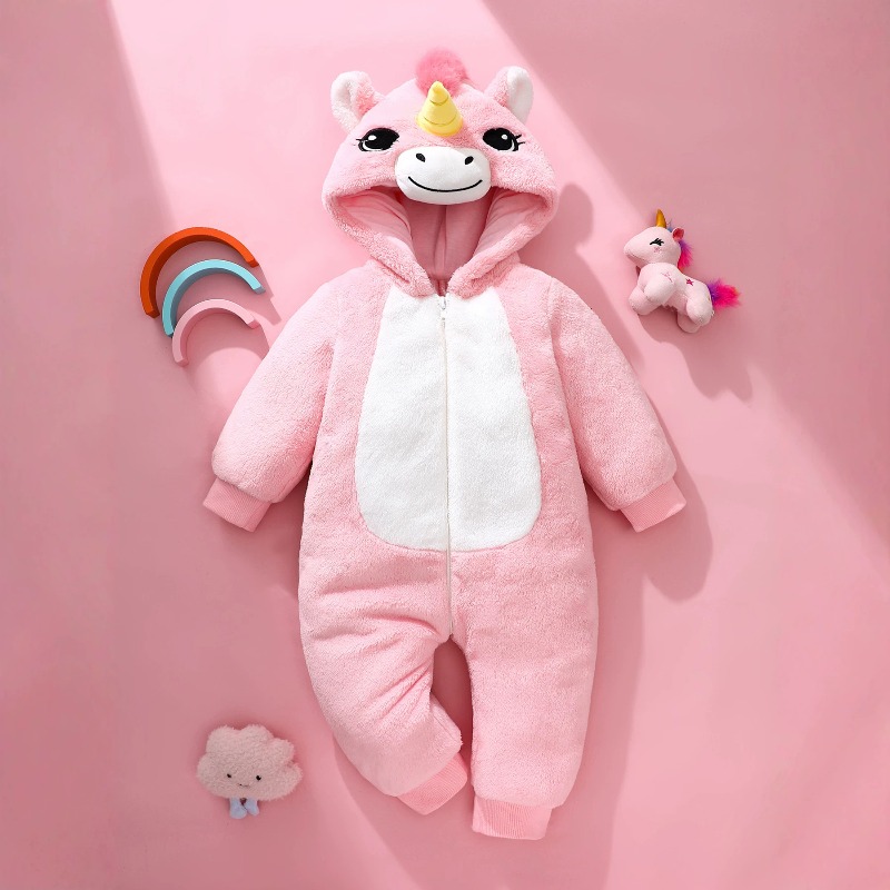 Romper Bayi Baru Lahir Unicorn - Cotton Baby Onesies Zipper ulasan dan harga