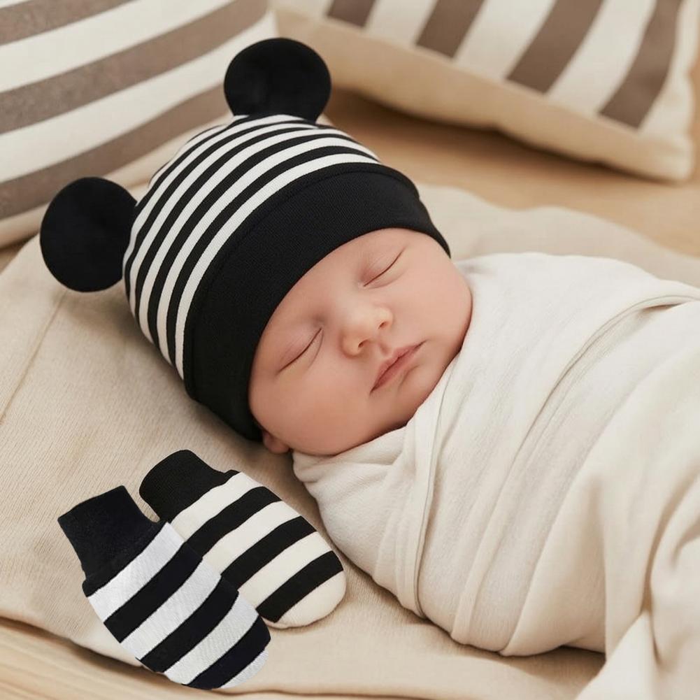 Sarung Tangan Anti Gores Bayi, - Infant Beanie Hat With Ears ulasan dan harga