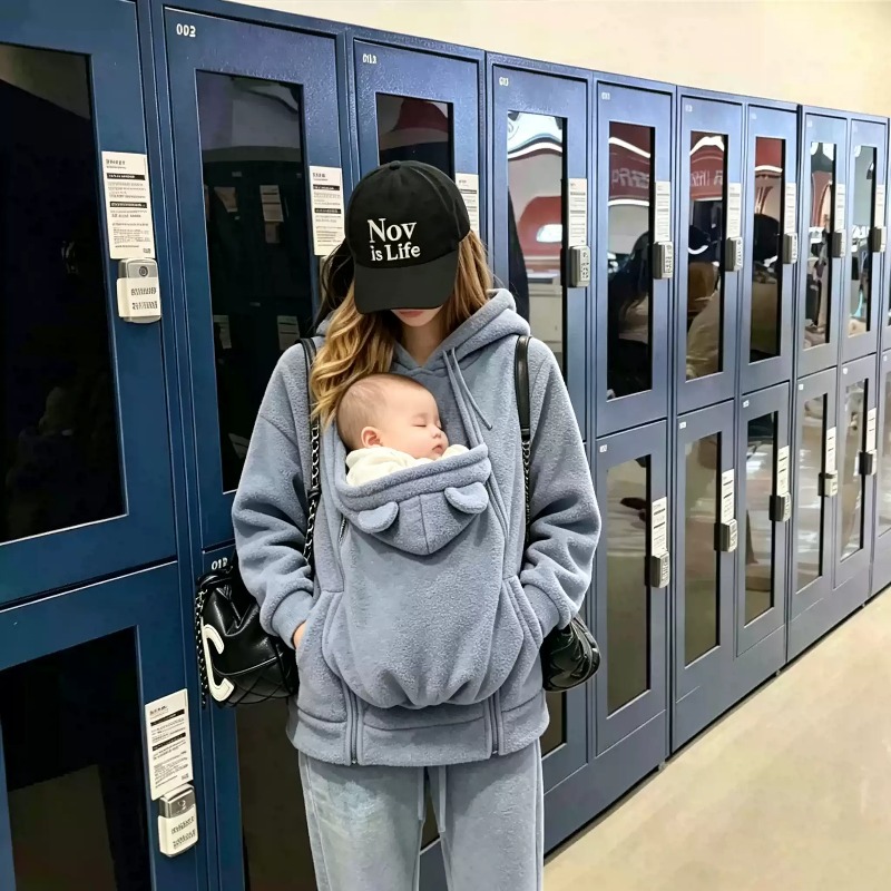 2 in 1 Jaket Hoodie Fleece den - Maternity Wear ulasan dan harga