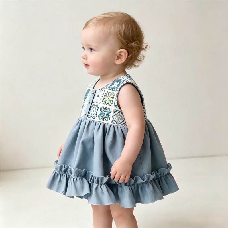 Set Romper Linen Katun Bayi Pe - Baby Summer Linen Sleeveless Jumpsuit ulasan dan harga