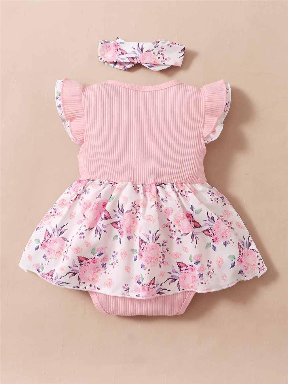 Gaun Romper Floral Anak Peremp - Newborn Baby Girl Romper Floral ulasan dan harga