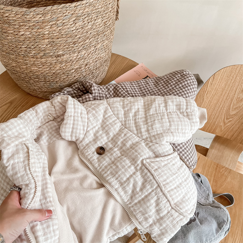 Jaket Anak Motif Kotak-kotak G - Toddler Boy Winter Fleece Jacket ulasan dan harga